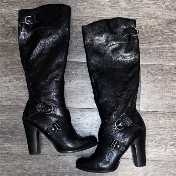 Nine West leather knee high boots NEW - Picture 1 of 6